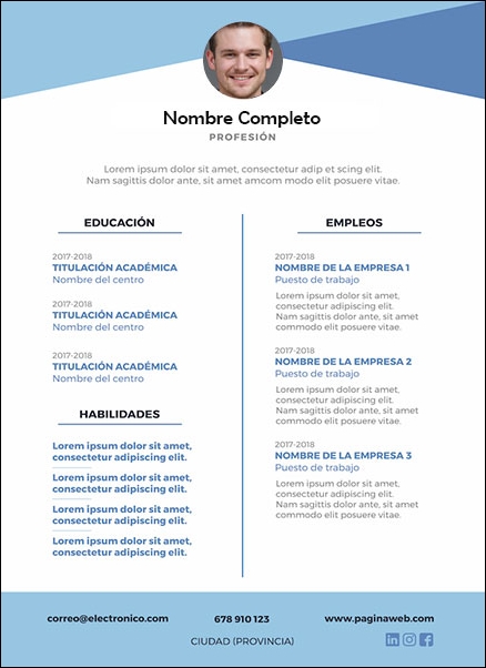 plantilla currículum tapicero de muebles